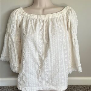 Elegant White Off-Shoulder Women's Top